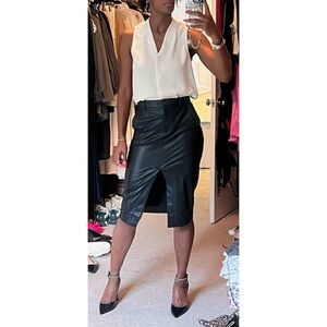 Faux Leather Skirt